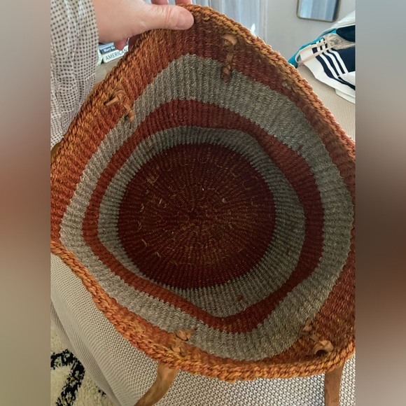 Vintage Sisal Woven Basket Bag - Picture 3 of 3